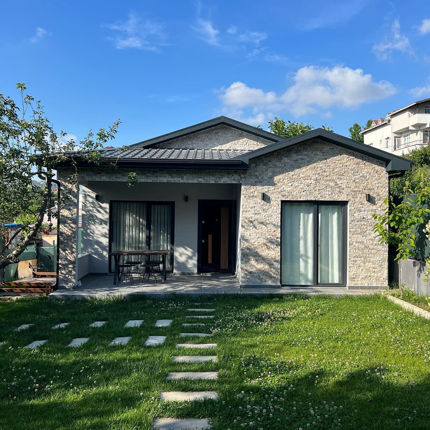 60m2 Taş Kaplamalı Çelik Konstrüksiyon